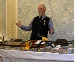 William explaining the finds